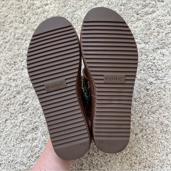 New Vionic Louise Platform Slingback Black Raffia Boa size 7.5 - Picture 4 of 6